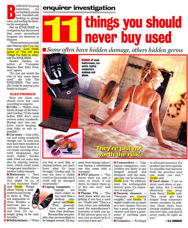 National Enquirer - 11 Things You Should Never Buy Used